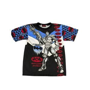 Vintage 1997 Batman & Robin Movie Promo Mr. Freeze T-Shirt Youth Medium AOP